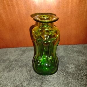 Vntg Holmegaard Denmark Green Kluk Kluk Tipsey Glass Decanter Bottle